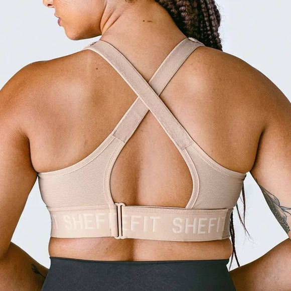 SHEFIT Ultimate Sports Bra High Impact Adjustable Sandstorm - Picture 4 of 11